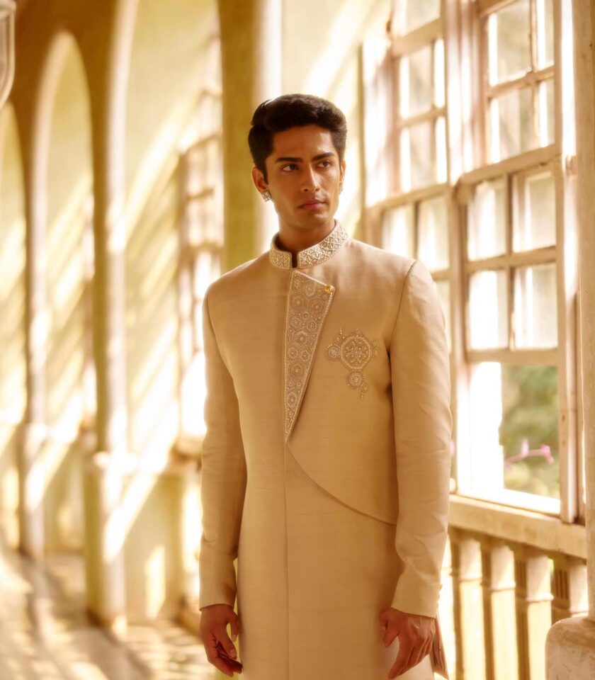 Sherwani styled with pants - Image 2